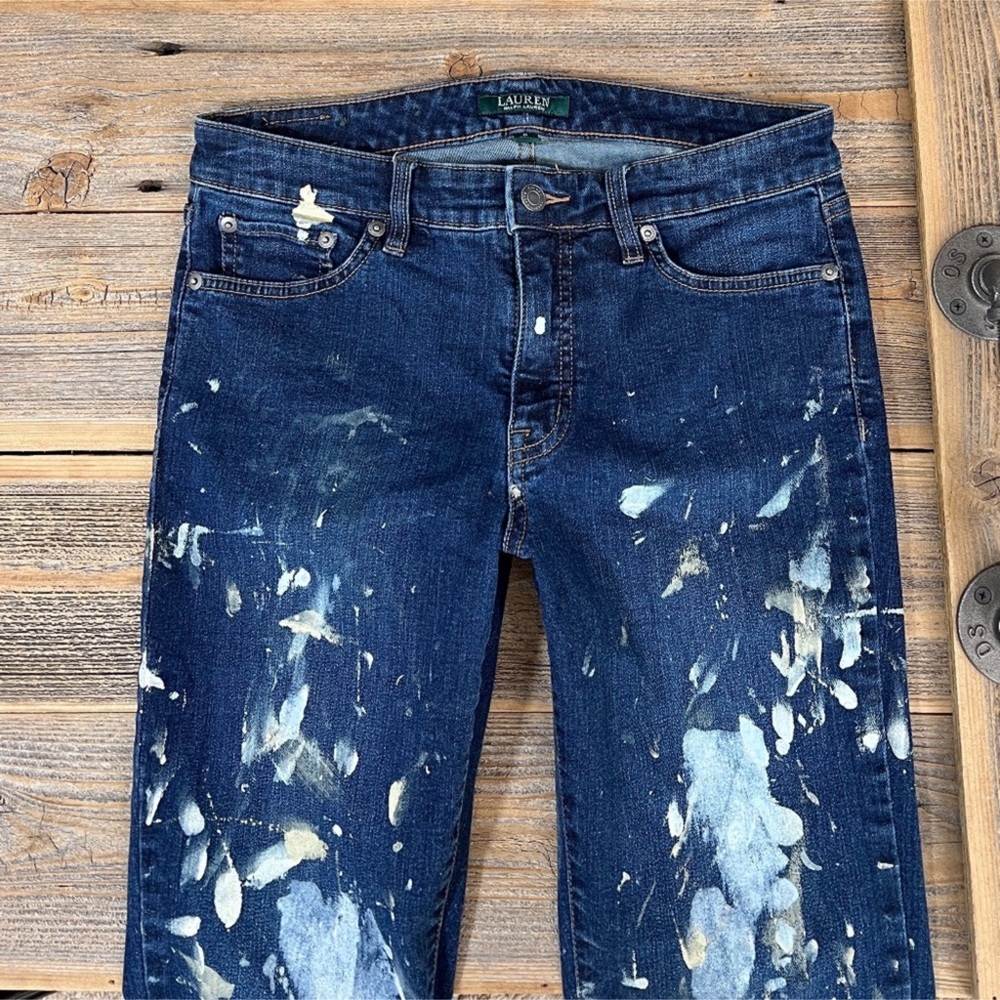 Lauren Ralph Lauren Paint Splatter Jeans Gem